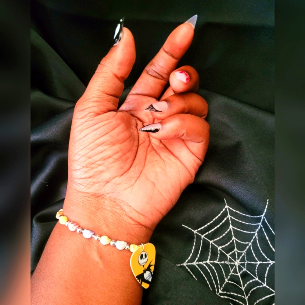 The Nightmare Before Christmas Jack Skellington Stretch Guitar Pick Bracelet